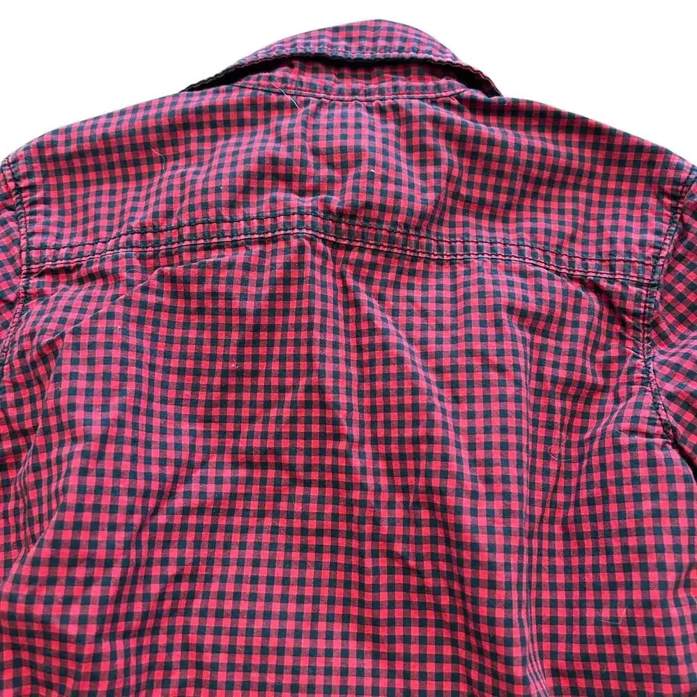 Carters Boys Shirt 5T Red & Black Plaid Longsleeve Button Down School Church (2)